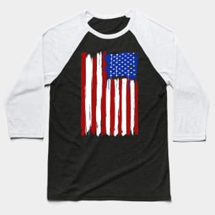 American Flag Abstract Painting Baseball T-Shirt